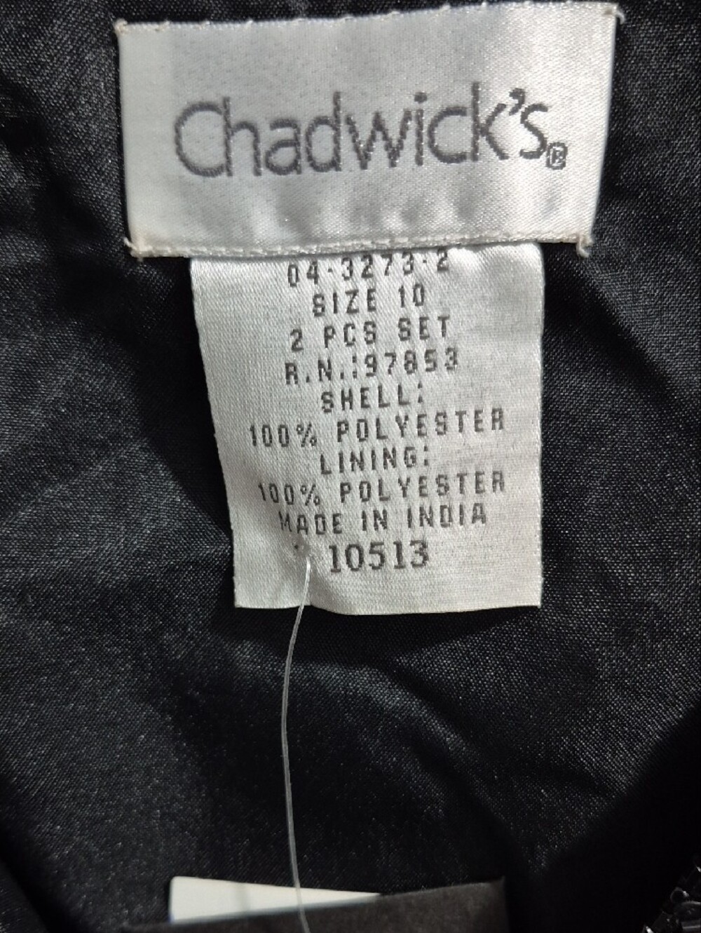 Chadwicks Black Two-Piece Evening Set - Picture 7 of 10